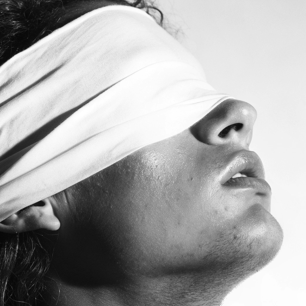 Blindfolded Muse | weird pfp dark aesthetic